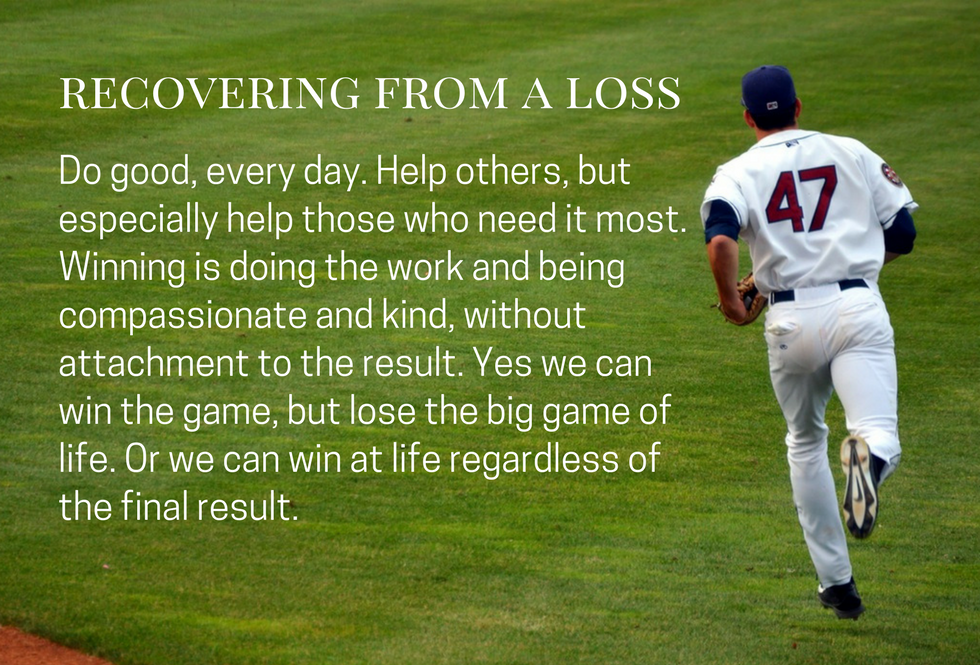 baseball player running to the outfield to play with quote from article