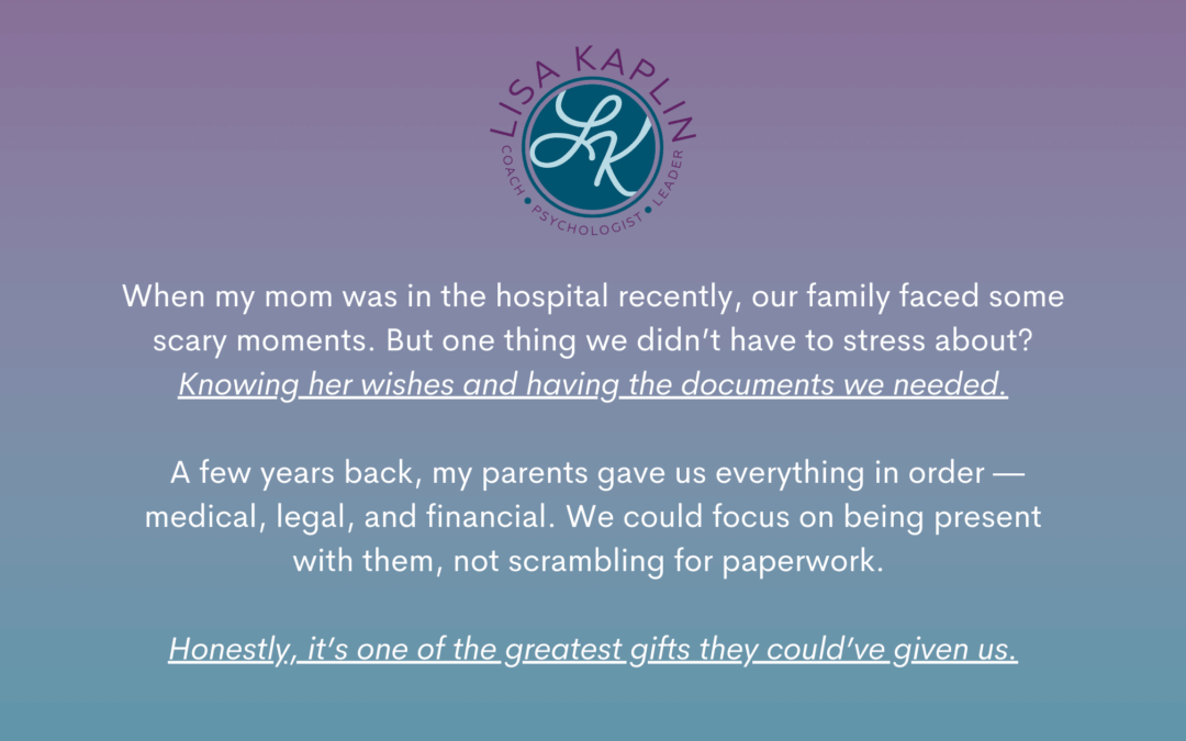 A Public Service Announcement for Families of Older Relatives (or Really, Anyone)