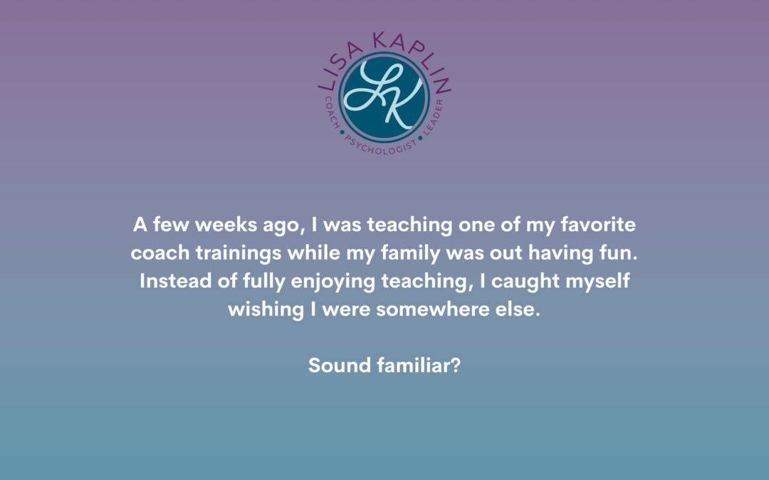 When FOMO Keeps You From Enjoying the Moment