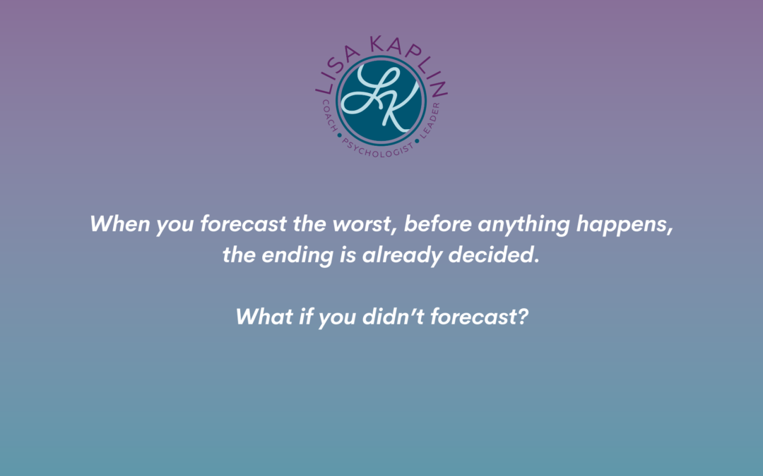Stop Forecasting the Worst