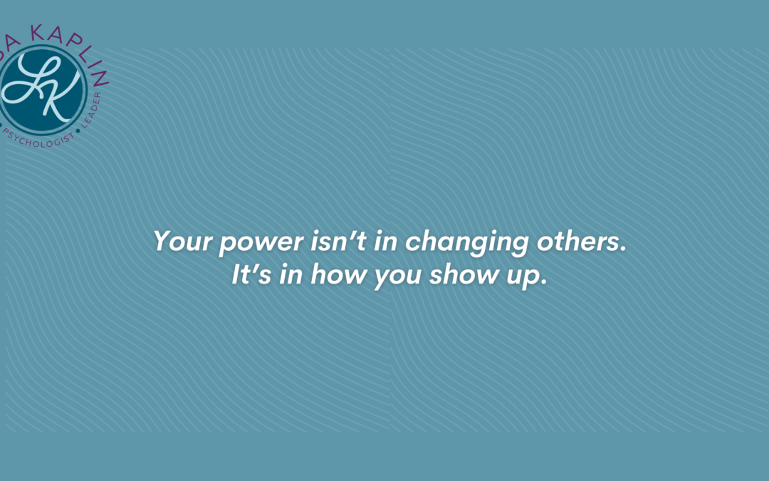 The One Person You Can Actually Change